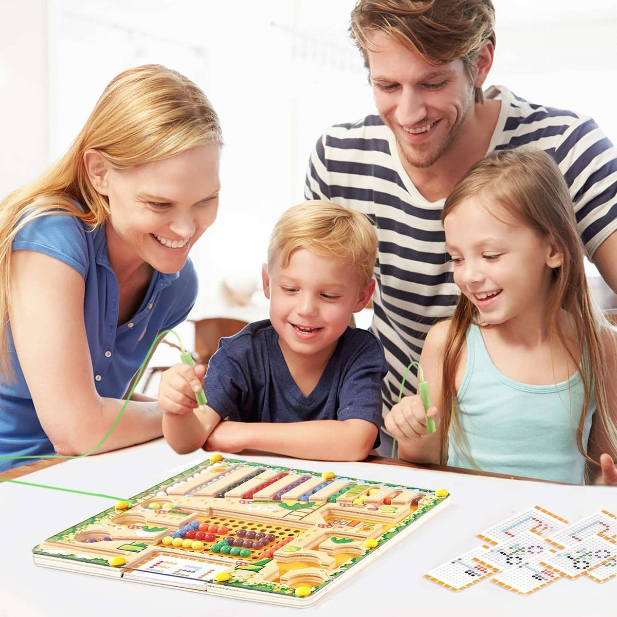 Magnetic Maze Board with Numbers and Colours, Wooden Montessori Toys, Educational Toys for 3 Year Olds, Number Puzzle_08