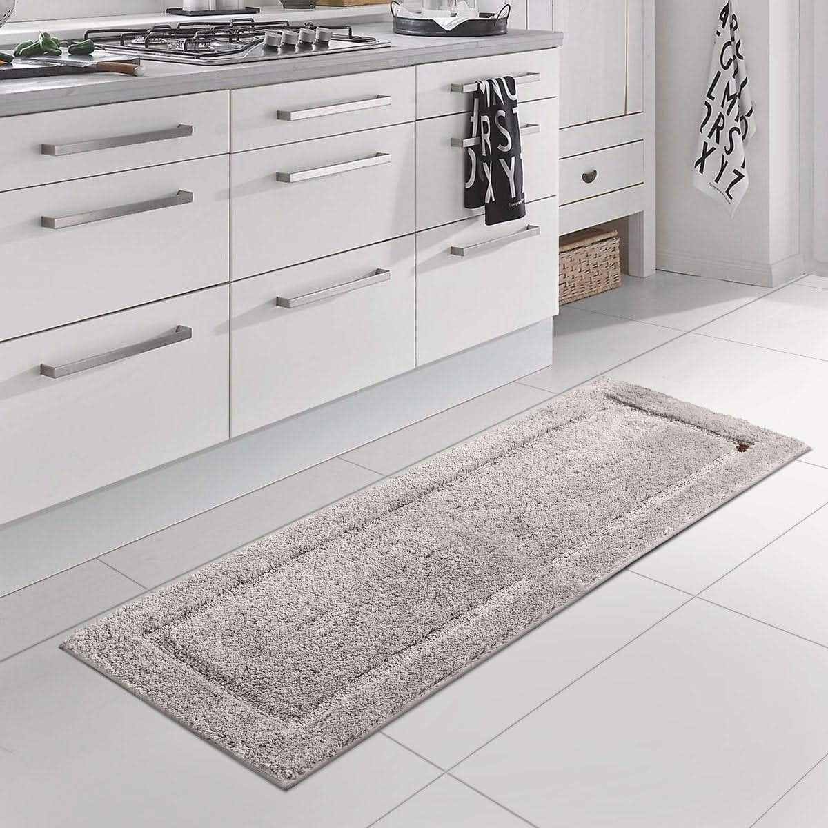 Non Slip Bath Mat, Absorbent Bathroom Mats, Soft Microfibre Washable Rug, Floor Mat for Kitchen and Living Areas_01