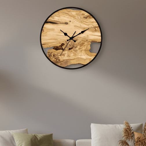 Wall Clock for Living Room, Silent Clear Acrylic Wall Clock 30 cm, Roman Numerals Clock, Modern Minimalist Home Decor