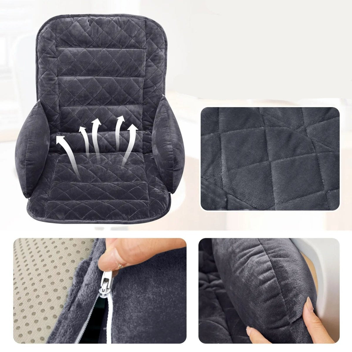 Lumbar Support Cushion, Office Chair Back Support Cushion, Lower Back Support Pillow for Car Seat and Home_04