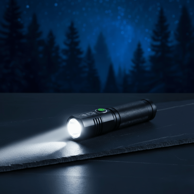 Rechargeable Torch, Super Bright LED Flashlight with 5 Light Modes, Powerful Waterproof Torch for Outdoor Use