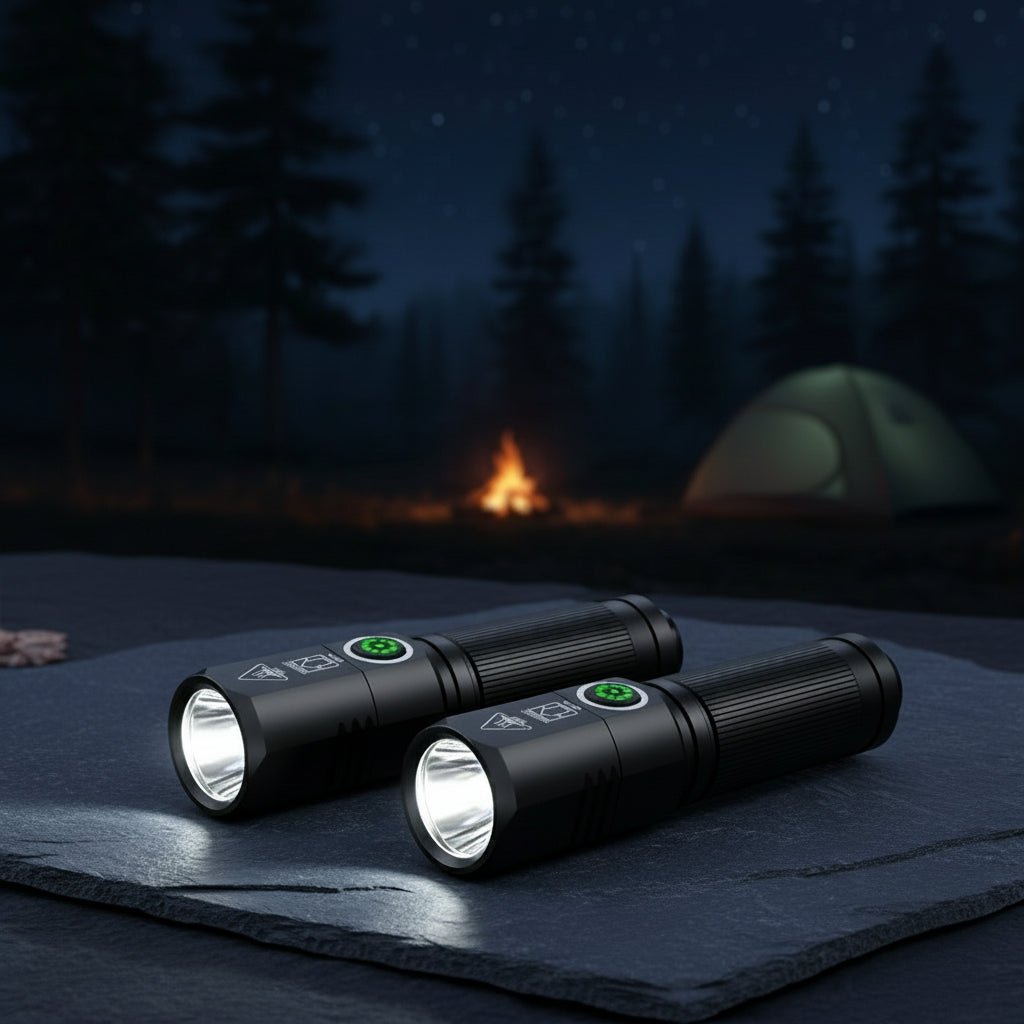 Rechargeable Torch, Super Bright LED Flashlight with 5 Light Modes, Powerful Waterproof Torch for Outdoor Use