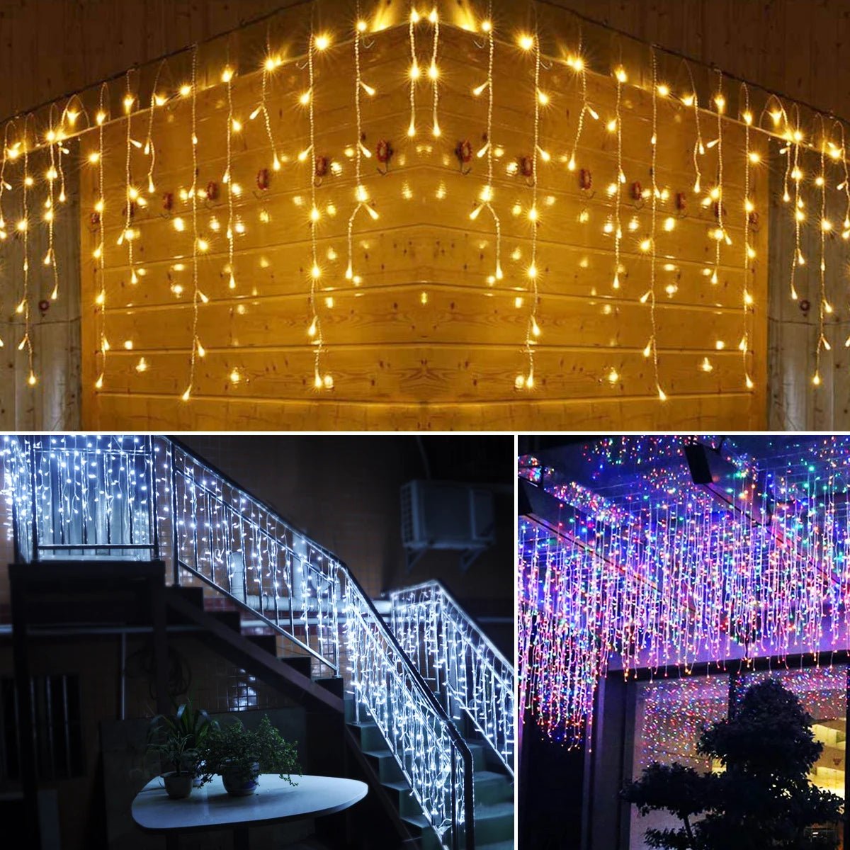 LED Lights for Bedroom, Curtain Fairy Lights 5 m with 8 Modes, Outdoor String Lights for Garden and Window_06