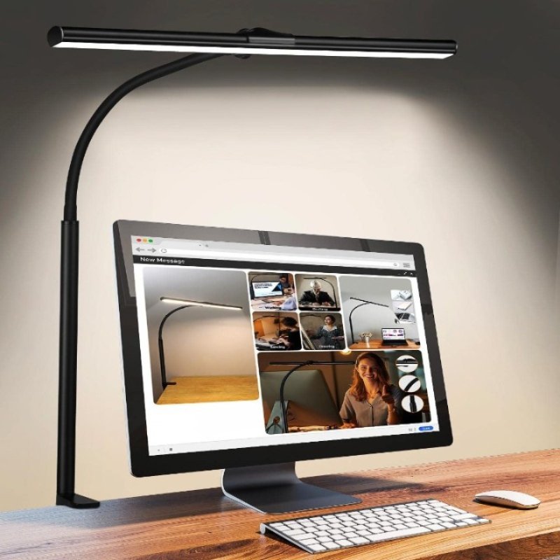 Desk Lamp, Flexible Gooseneck LED Desk Lamp for Office, USB Reading Lamp, Task Light with 3 Brightness Levels