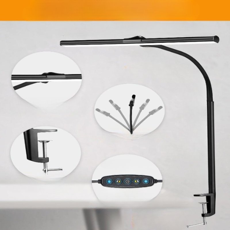 Desk Lamp, Flexible Gooseneck LED Desk Lamp for Office, USB Reading Lamp, Task Light with 3 Brightness Levels_03