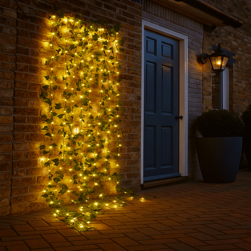 Leaf Fairy Lights Battery Operated, Greenery Lights for Wall and Wreath, Green LED String Lights 2-10 m_00