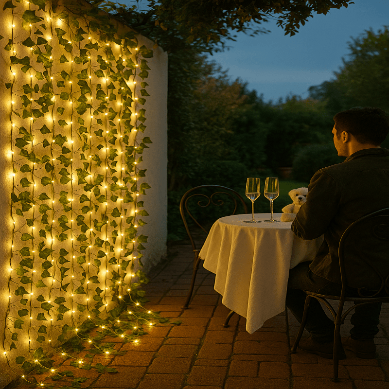 Leaf Fairy Lights Battery Operated, Greenery Lights for Wall and Wreath, Green LED String Lights 2-10 m_04