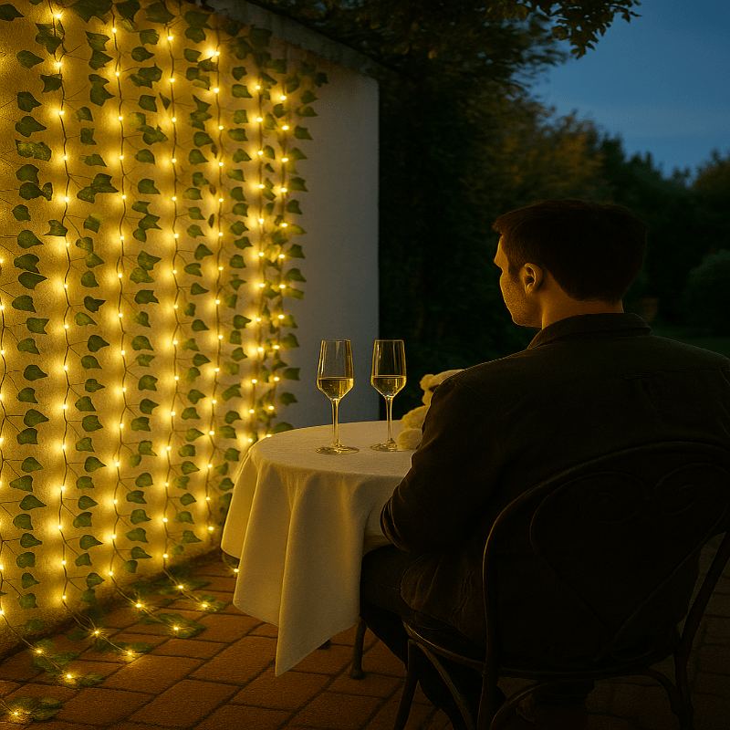 Leaf Fairy Lights Battery Operated, Greenery Lights for Wall and Wreath, Green LED String Lights 2-10 m_03