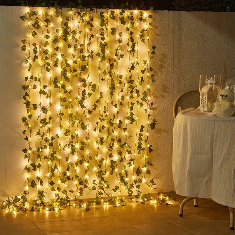 Leaf Fairy Lights Battery Operated, Greenery Lights for Wall and Wreath, Green LED String Lights 2-10 m_07