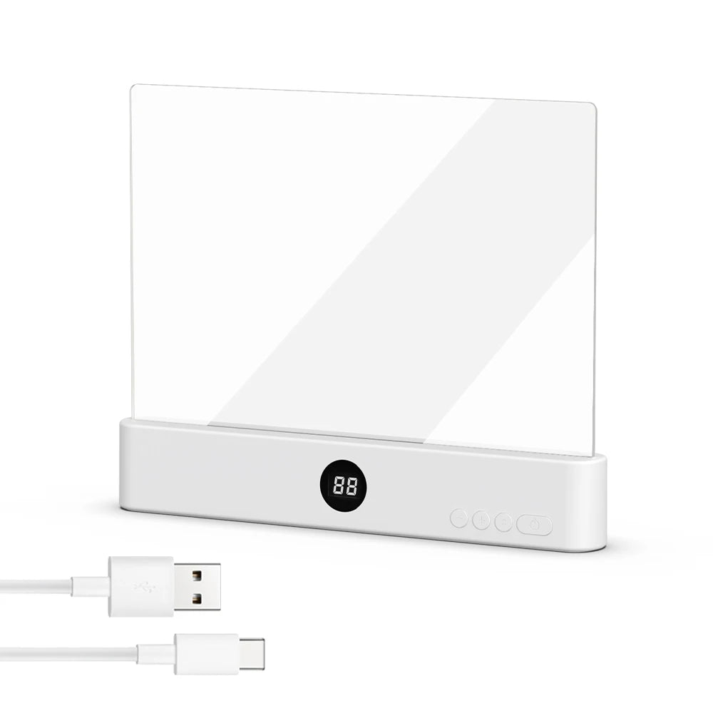 Reading Light Rechargeable, LED Reading Lamp with Timer and Dimming, Reading Lamp for Bed, Flat LED Panel Light_01