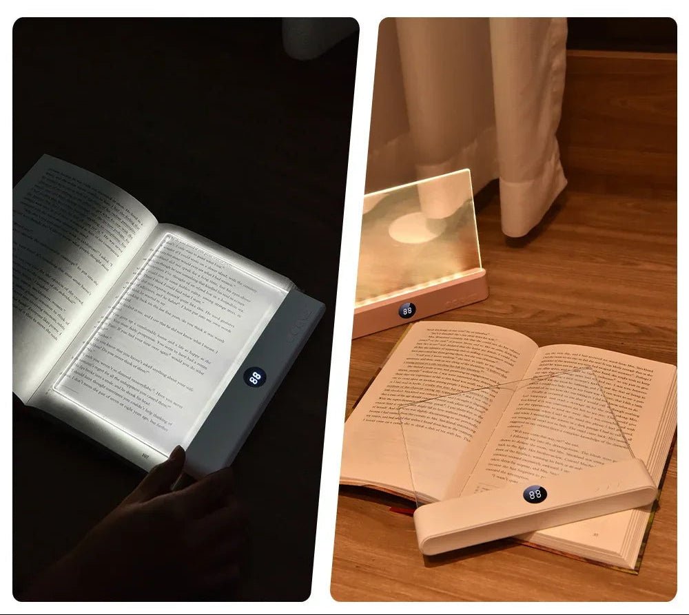 Reading Light Rechargeable, LED Reading Lamp with Timer and Dimming, Reading Lamp for Bed, Flat LED Panel Light_03