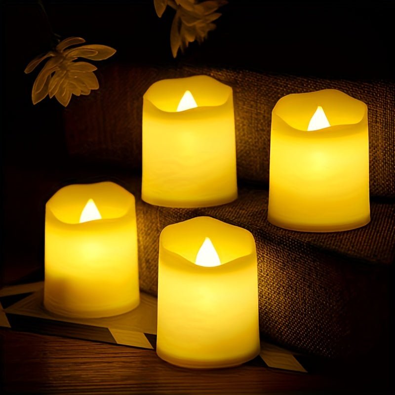 LED Candles, Flameless Tealight Candles with Flicker Effect, Battery Tea Lights, Fake Candles for Weddings, Home Decor_07