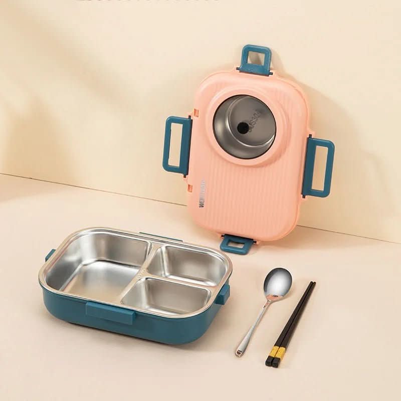 Lunch Box for Kids and Adults, Leak Proof Stainless Steel Lunch Box, Bento Box with 3 Compartments for Work and School_09