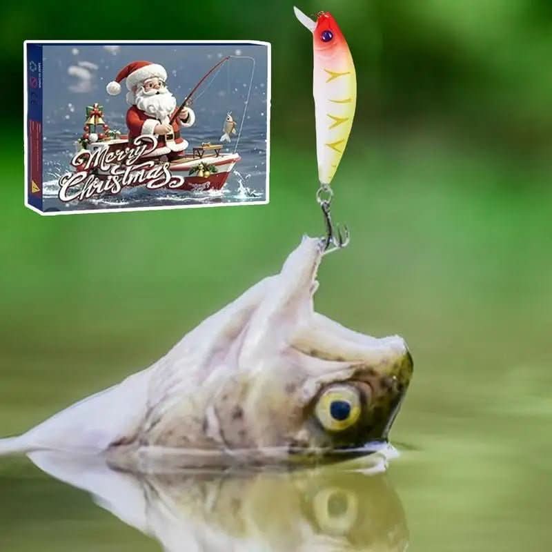 Advent Calendar for Men with 24 Fishing Lures, Fishing Advent Calendar for Freshwater and Sea, Fishing Baits for Anglers_02