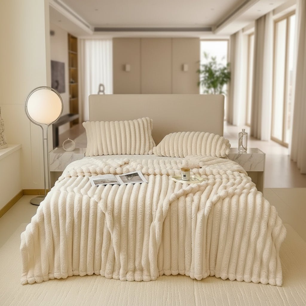Faux Fur Throw Blankets, Fluffy Sofa Throw, Bedroom Throws, Fluffy Blanket for Bed and Travel_00