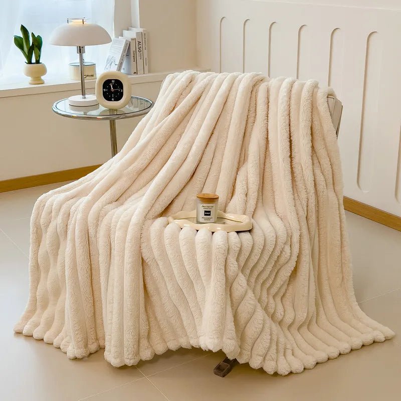 Faux Fur Throw Blankets, Fluffy Sofa Throw, Bedroom Throws, Fluffy Blanket for Bed and Travel_03