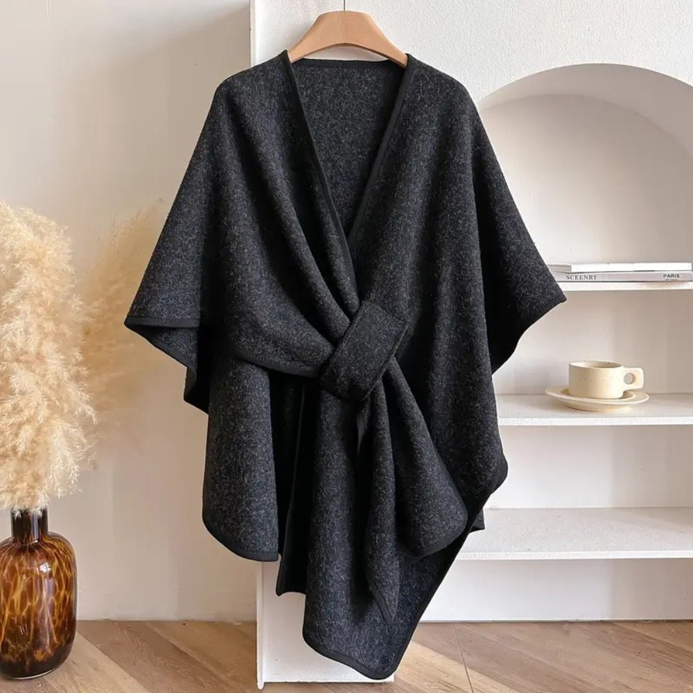 Womens Coat, Ladies Coat Poncho, Ponchos for Women, Cape Coat, Womens Scarf and Shawl Wrap for All Seasons_06