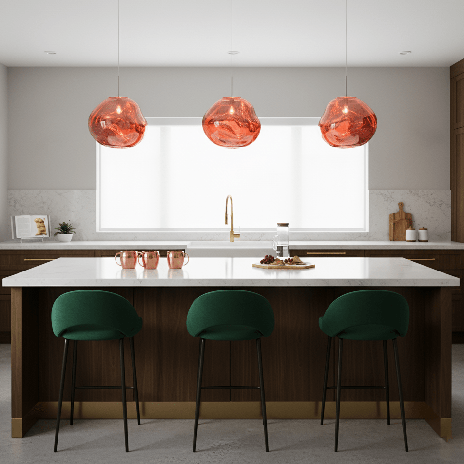 LavaGlow | Stylish Unique Glass Dome Pendant Light Fixture 3