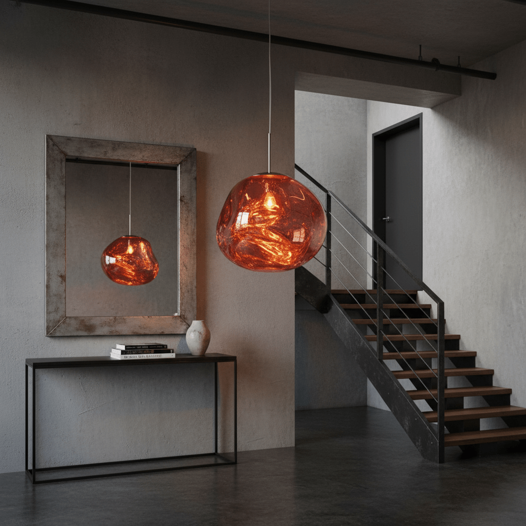 LavaGlow | Stylish Unique Glass Dome Pendant Light Fixture 6