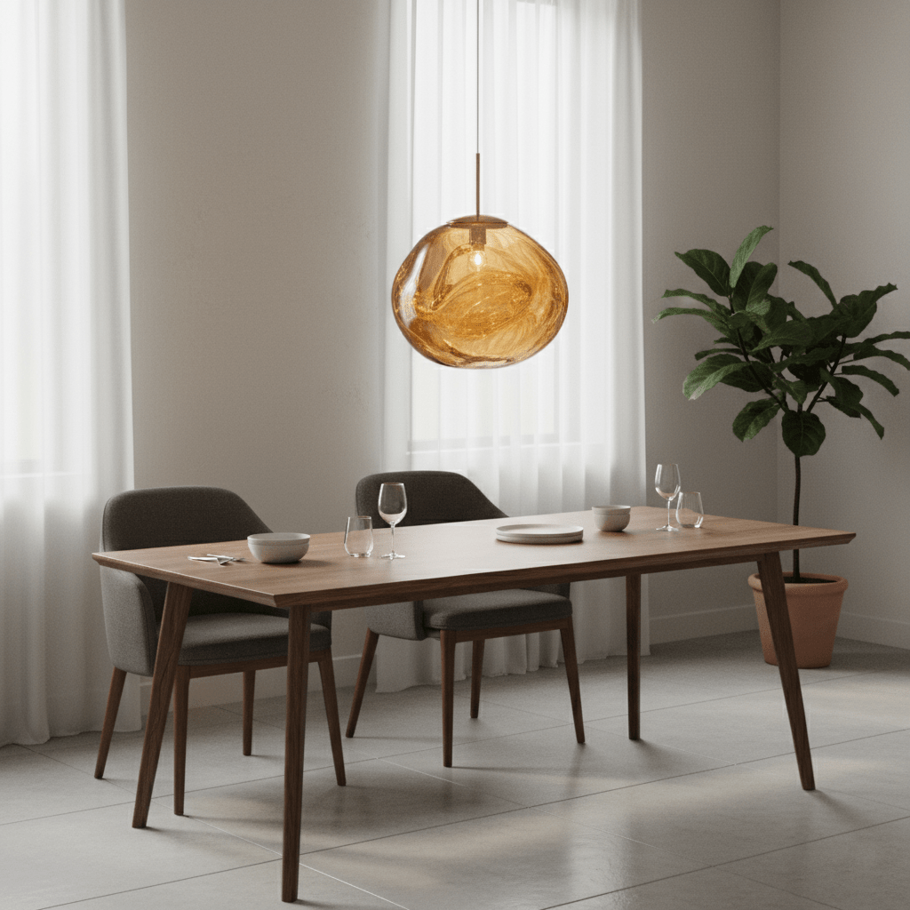 LavaGlow | Stylish Unique Glass Dome Pendant Light Fixture 8