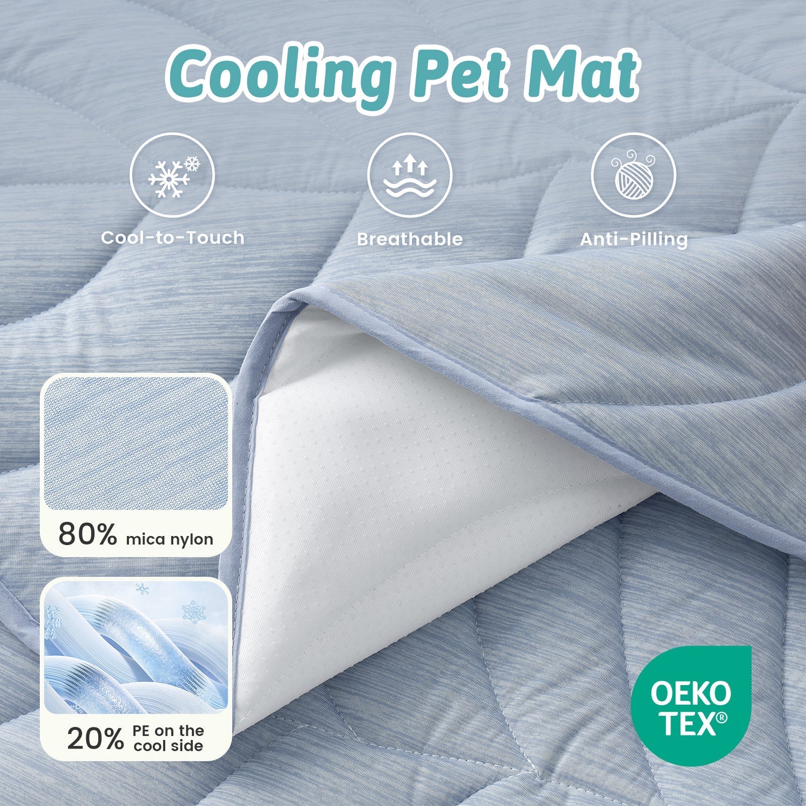 Leaf Shape Pet Cooling Mat with Instant Chill Relief & Waterproof Design | Non-Slip Comfort for Pets 2