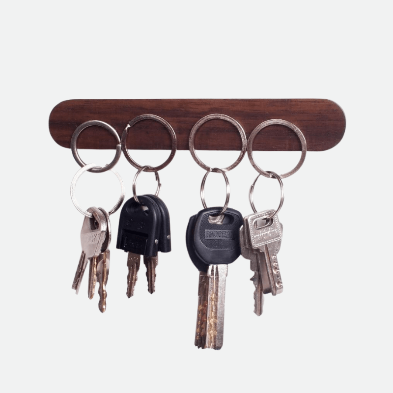 Magnetic Wooden Key Holder for Wall, Key Rack for Hallway and Entryway – image 5