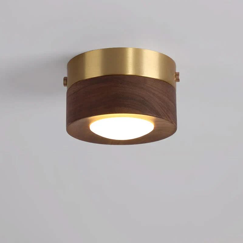 LED Ceiling Lights, Wooden Ceiling Spotlight in Warm or Three Colour Light, Bedroom Ceiling Light, LED Light Fitting