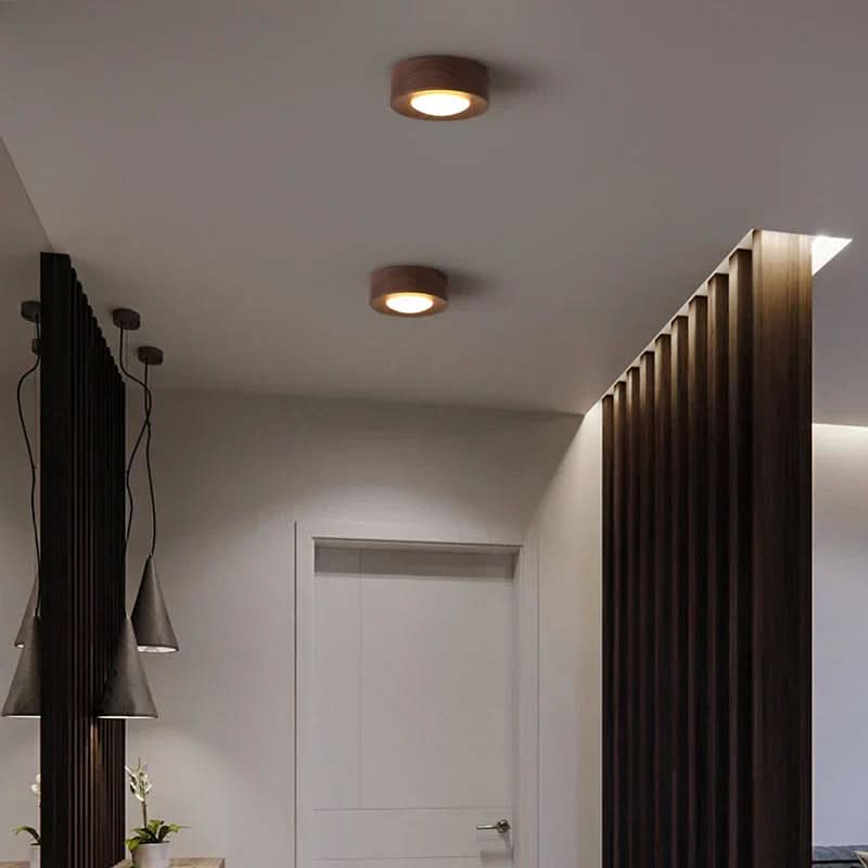 LED Ceiling Lights, Wooden Ceiling Spotlight in Warm or Three Colour Light, Bedroom Ceiling Light, LED Light Fitting_04