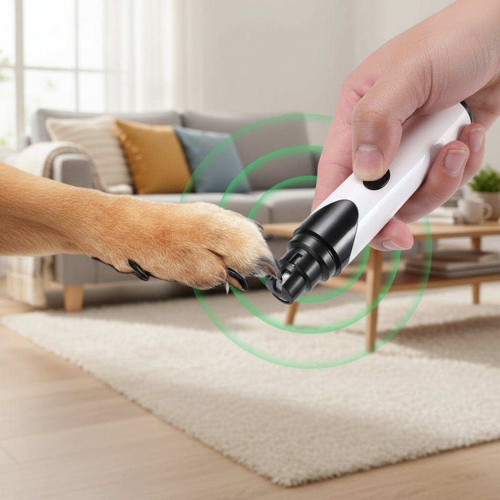 Dog Nail Grinder, Quiet Electric Nail Grinder for Dogs and Cats, Rechargeable Dog Claw Grinder with 3 Openings