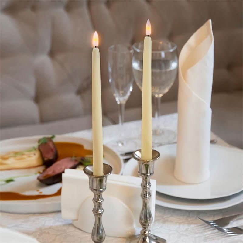 LED Candles with Remote Control and Timer, Flameless Taper Candles 27.5 cm, Dimmable Battery Candles_04