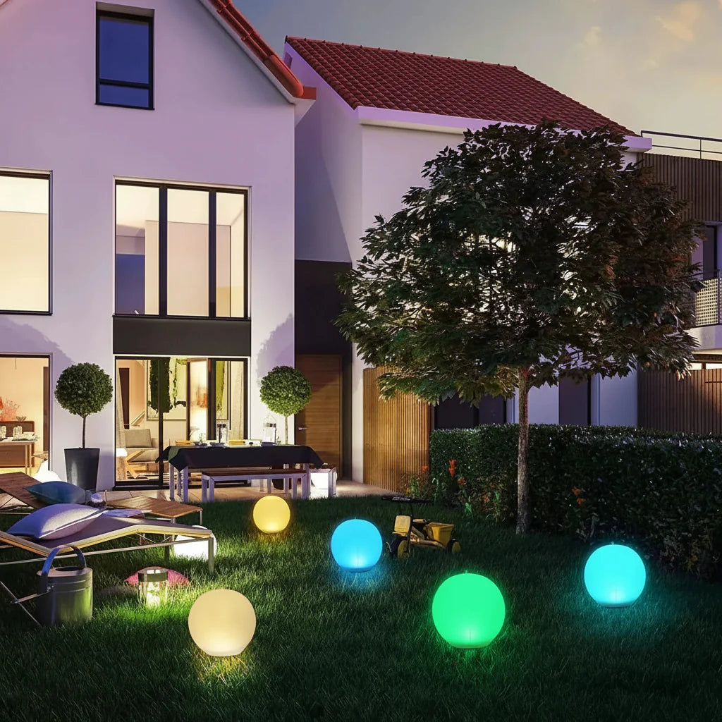 LuminaraSphere | Stylish Floating Solar Garden Lights for Modern Outdoor Decor 0