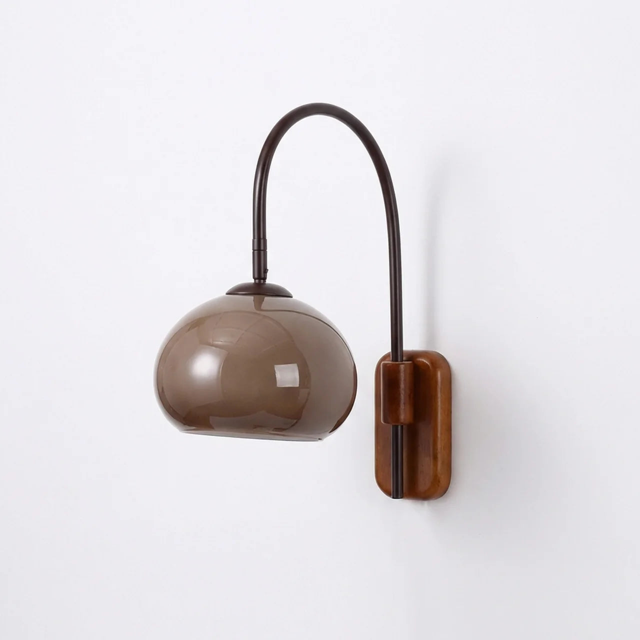 LuminaraWood | Elegant Modern Solid Wood Glass Globe Wall Sconce Light 2