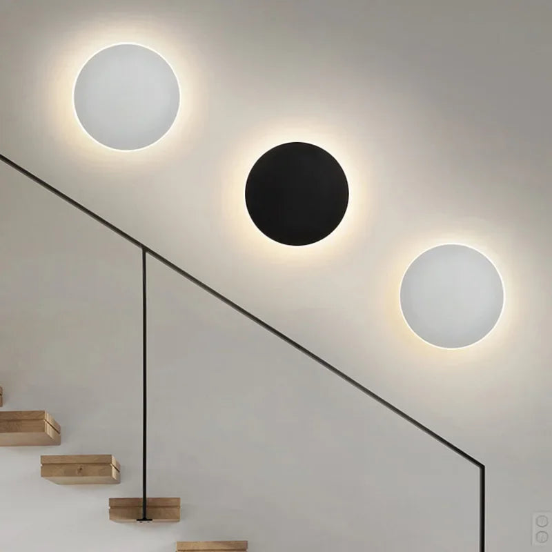 Luminara | Elegant Minimalist Round LED Wall Sconce Light