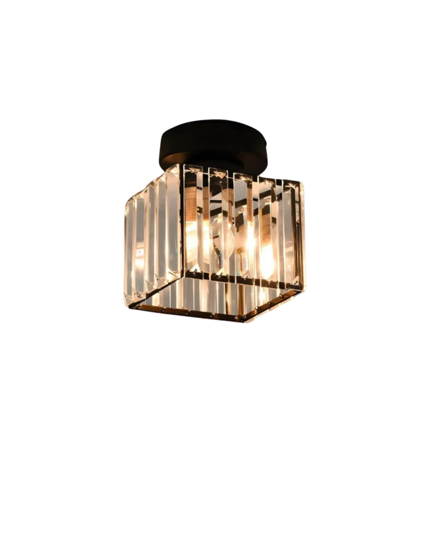 Luminara | Elegant Modern Crystal Glass Square Ceiling Light 0