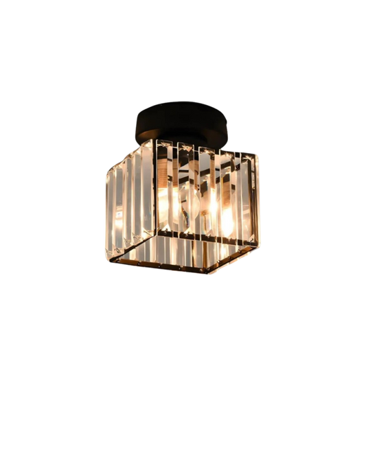 Luminara | Elegant Modern Crystal Glass Square Ceiling Light 0