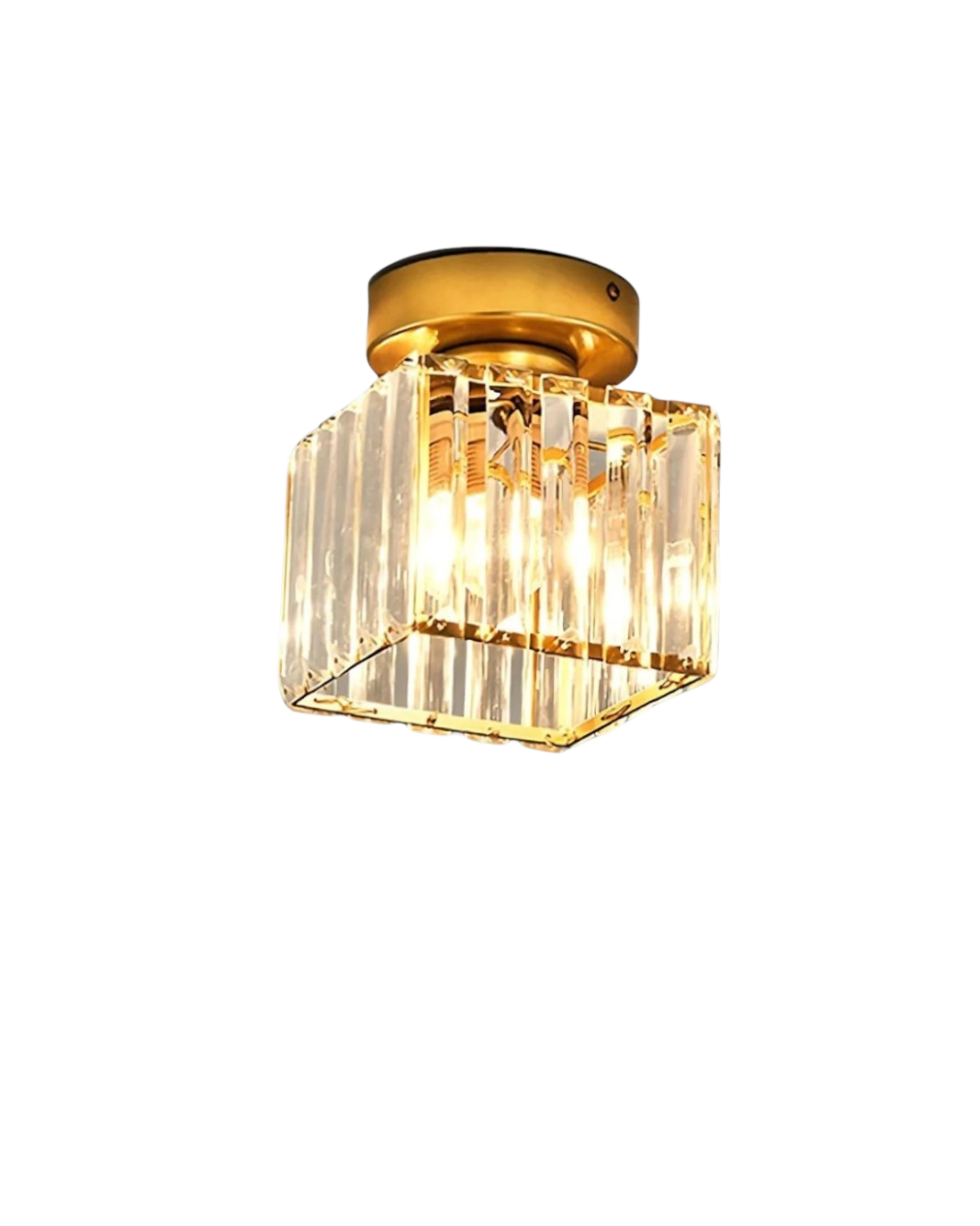Luminara | Elegant Modern Crystal Glass Square Ceiling Light 8