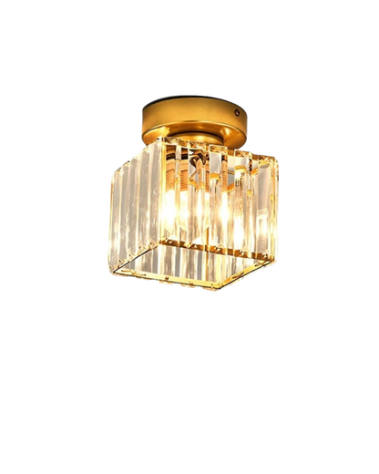 Luminara | Elegant Modern Crystal Glass Square Ceiling Light 8