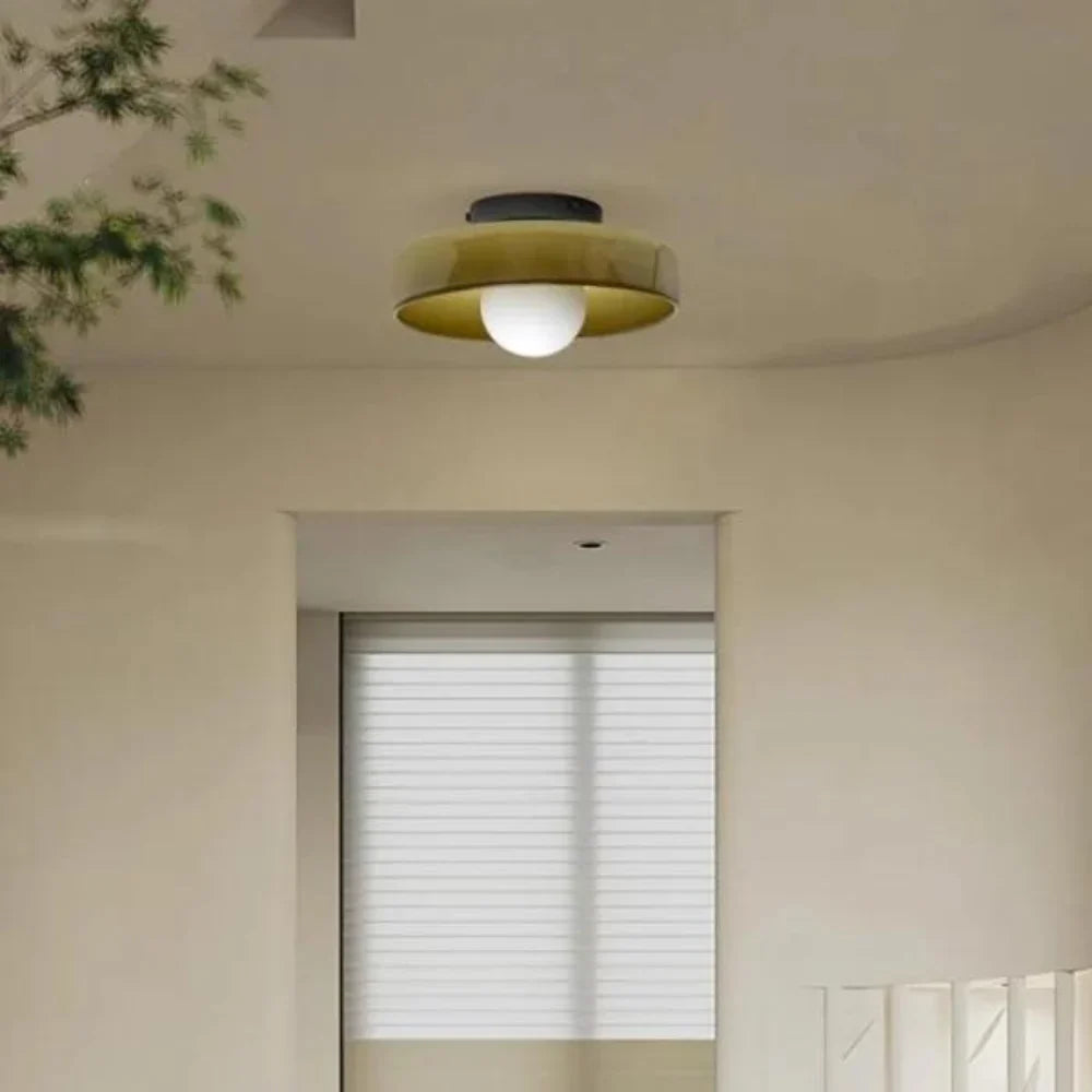 Luminara | Elegant Modern Glass Disc LED Ceiling Wall Light