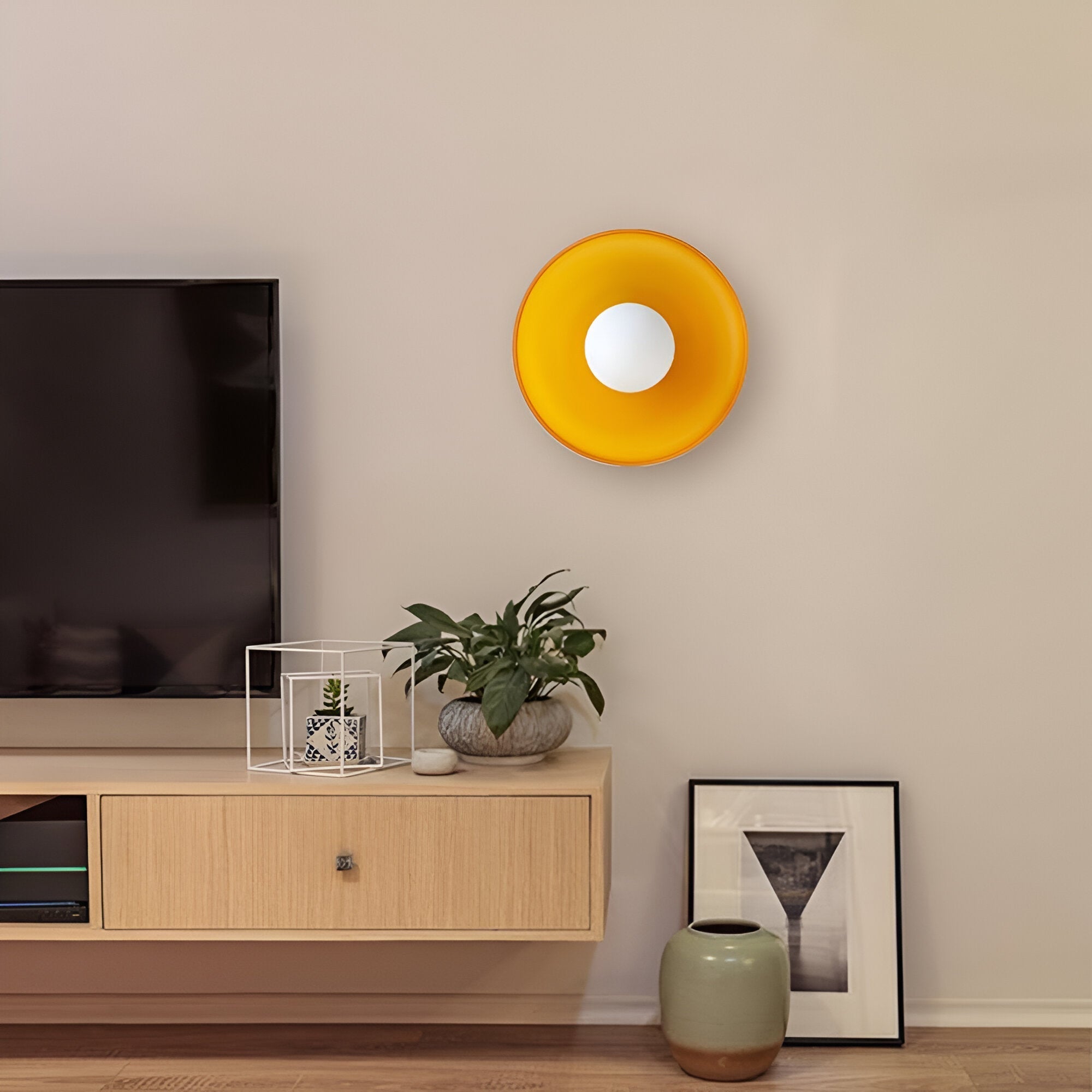 Luminara | Elegant Modern Glass Disc LED Ceiling Wall Light 6