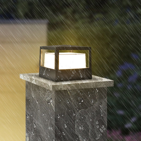 Luminara | Elegant Modern Square LED Outdoor Wall Light for Garden Illumination 3