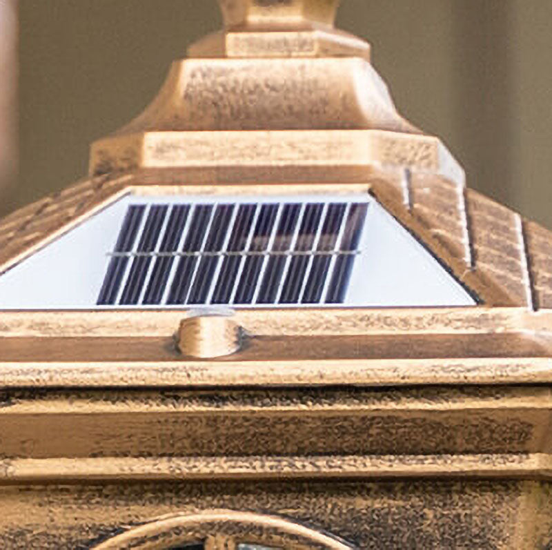 Luminara | Elegant Vintage Solar Glass Outdoor Wall Lantern Light