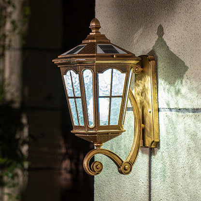 Luminara | Elegant Vintage Solar Glass Outdoor Wall Lantern Light 7