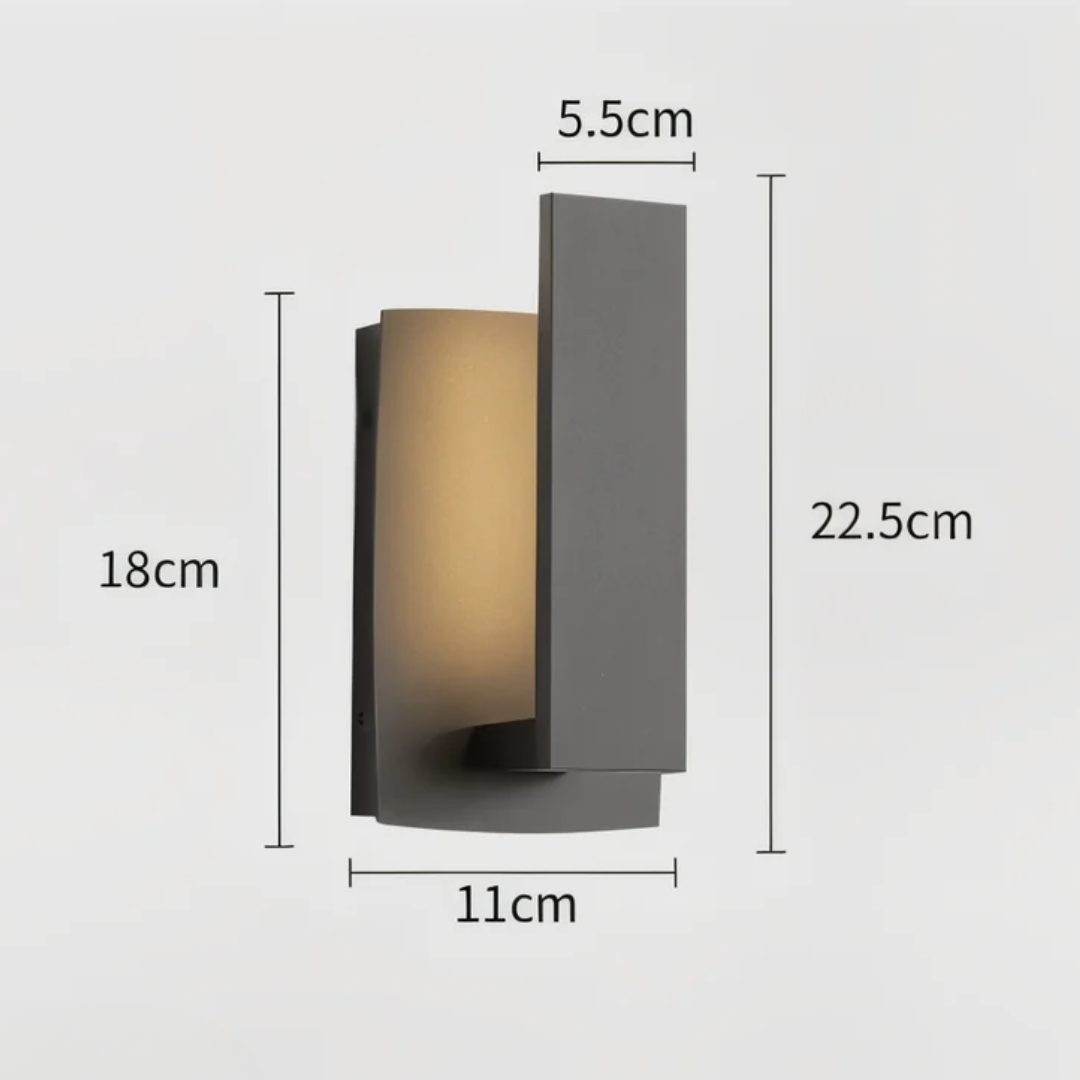 Luminara | Modern Sleek Waterproof Outdoor Wall Light Lantern 2