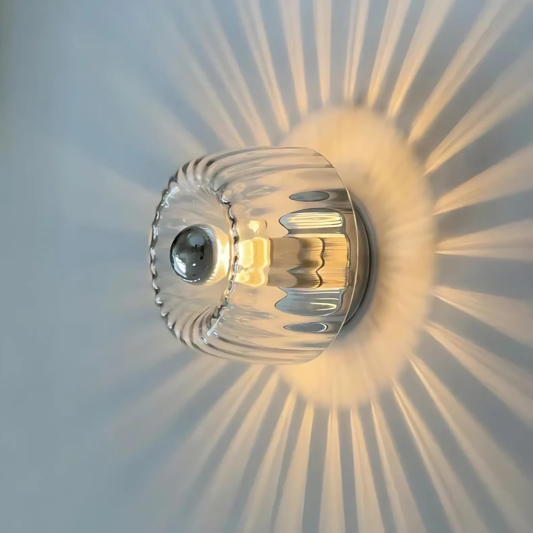 Luminara | Sleek Elegant Round Glass LED Wall Sconce Light