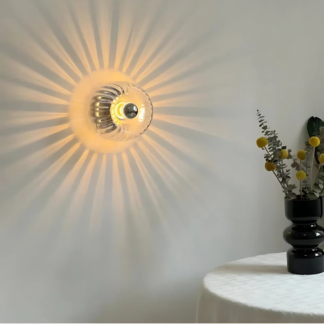 Luminara | Sleek Elegant Round Glass LED Wall Sconce Light 2