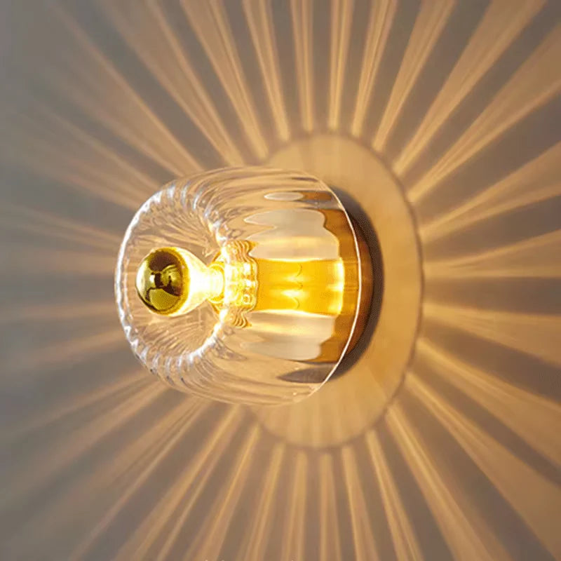 Luminara | Sleek Elegant Round Glass LED Wall Sconce Light 4