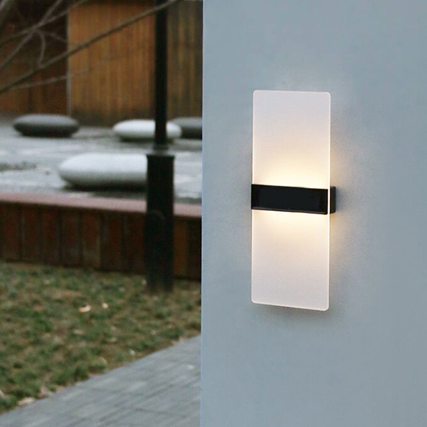 Luminara | Stylish Modern Rectangular Outdoor Wall Sconce Light 2
