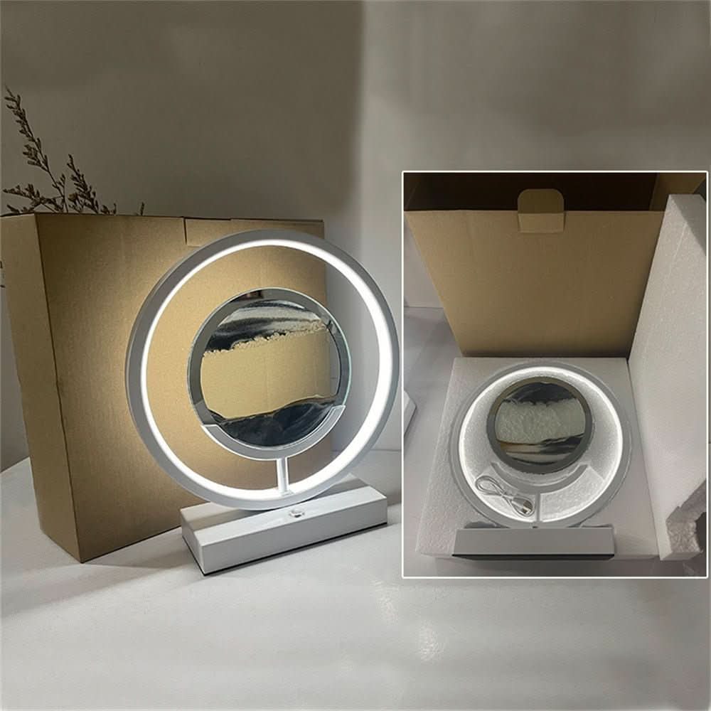 Rechargeable Table Lamp, Bedside Lamp with 3D Moving Sand Art, LED Living Room Lamp for Office and Bedroom_03