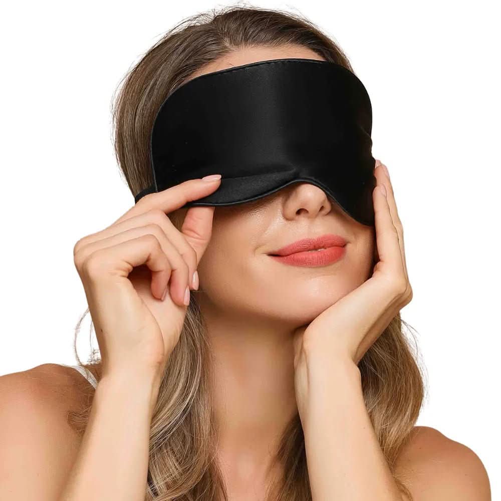 Silk Eye Mask for Sleeping, Adjustable Sleeping Mask