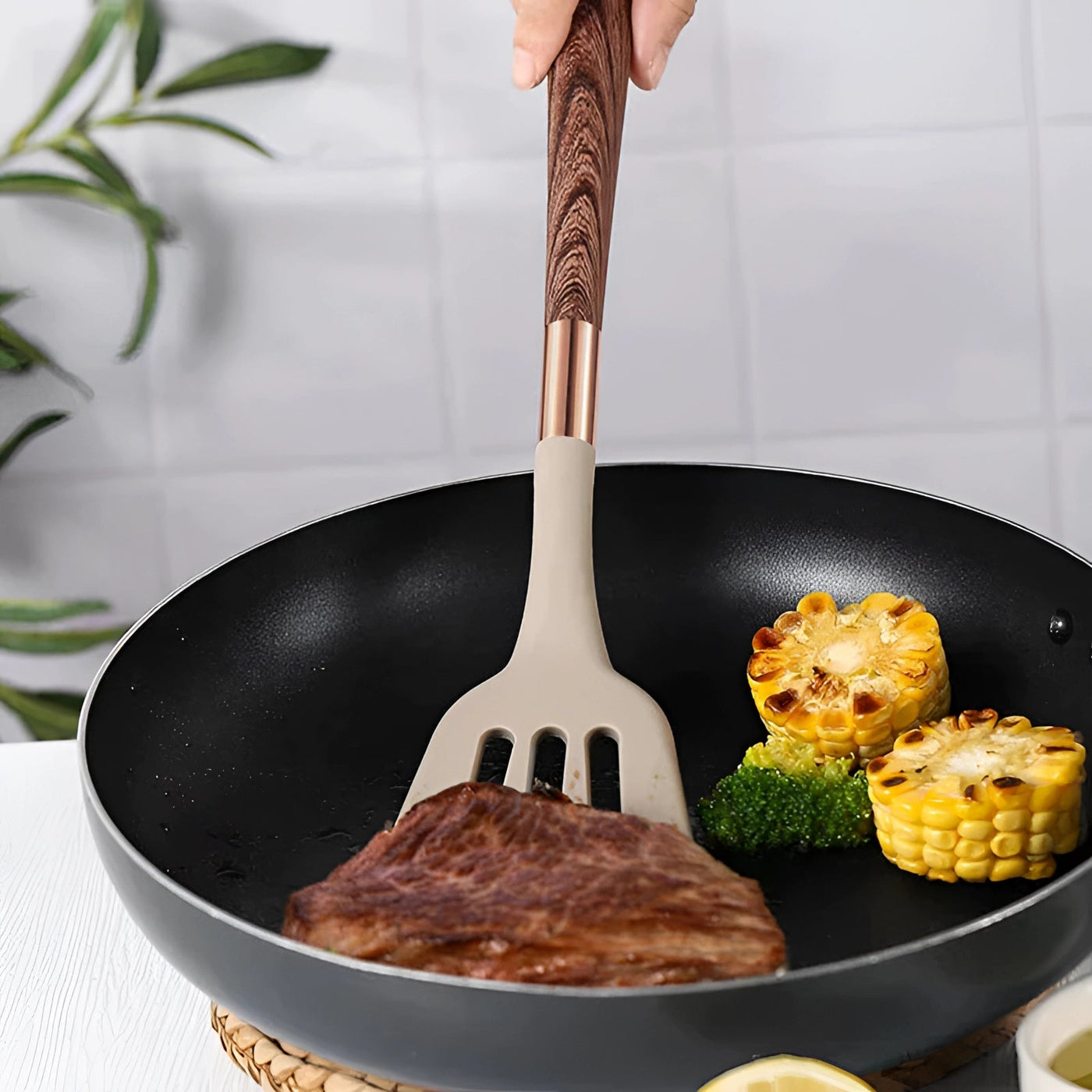 Luxury Kitchen Utensil Set | Silicone Cooking Tools with Ergonomic Design | 10-Piece Kitchenware for Effortless Cooking 3